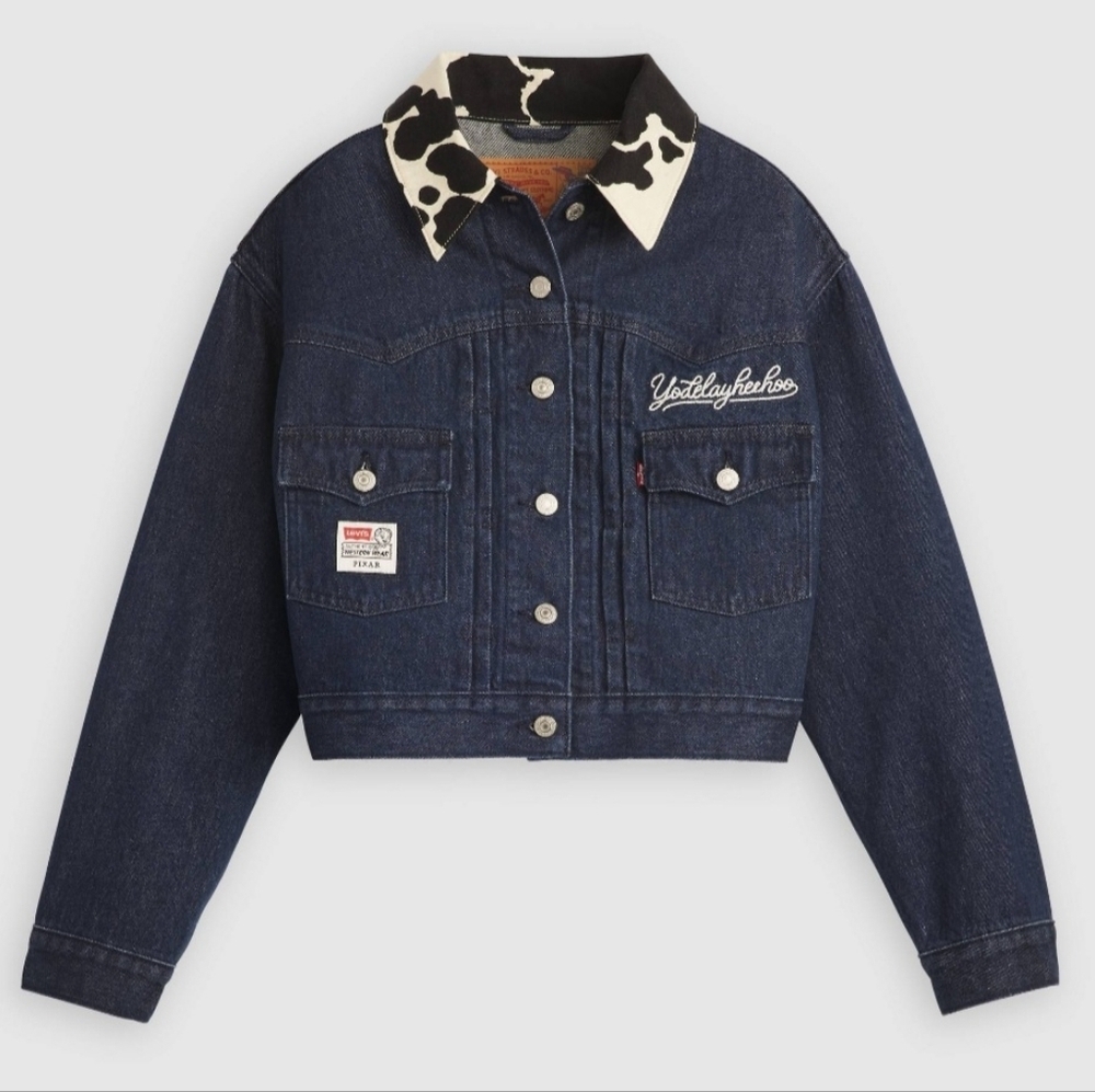 Levi's® X Toy Story Type Ii Jacket,S,M,L, XL,Retail $138.00,Cow Print Dark Wash